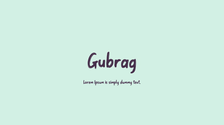Gubrag Font