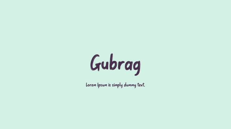 Gubrag Font