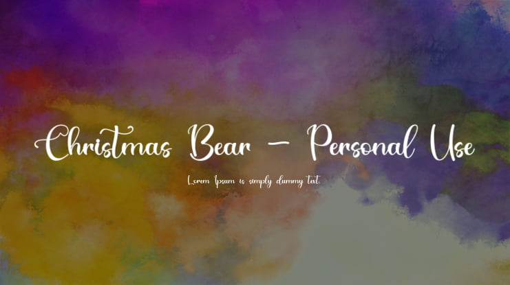 Christmas Bear - Personal Use Font