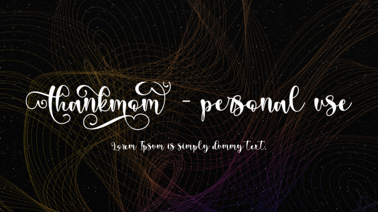 Thankmom - personal use Font