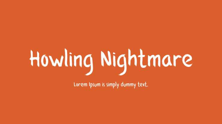 Howling Nightmare Font