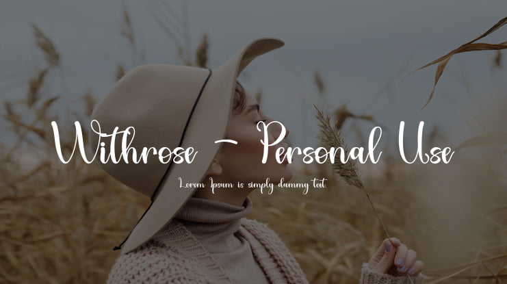 Withrose - Personal Use Font