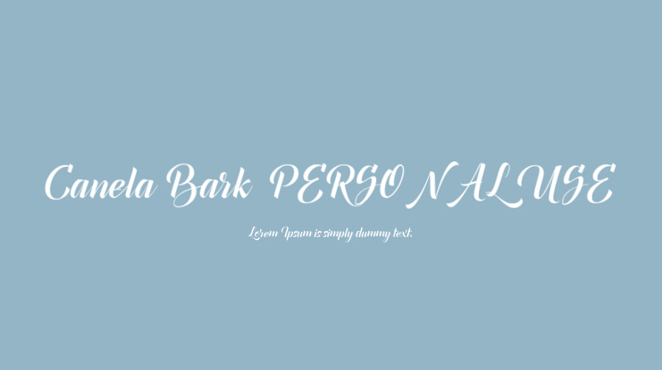 Canela Bark  PERSONAL USE Font Family