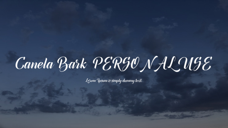 Canela Bark  PERSONAL USE Font Family