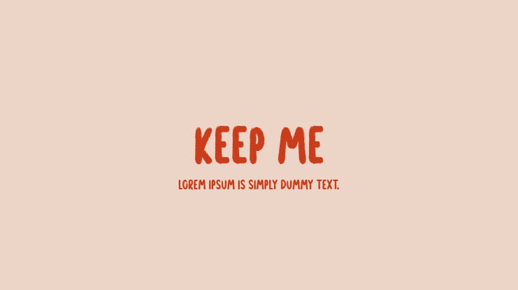 Keep Me Font
