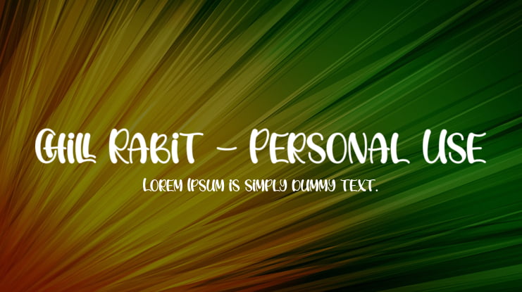 Chill Rabit - Personal Use Font