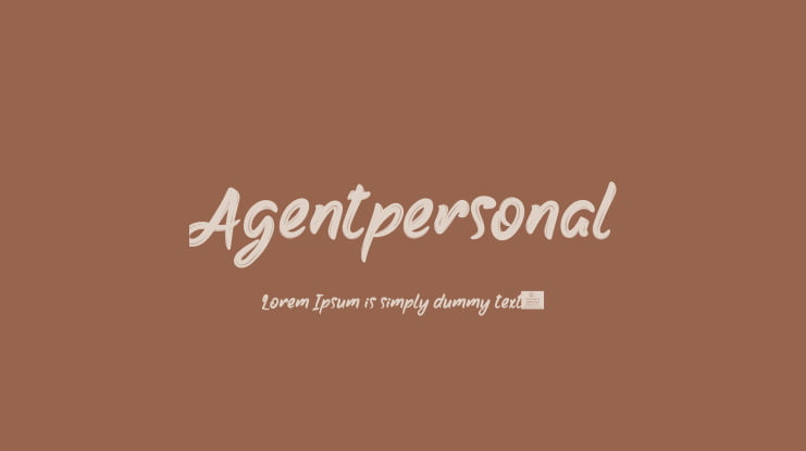 Agentpersonal Font