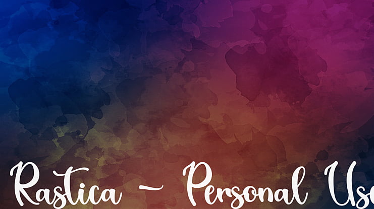 Rastica - Personal Use Font