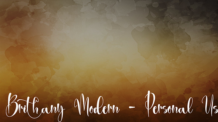 Brithany Modern - Personal Use Font