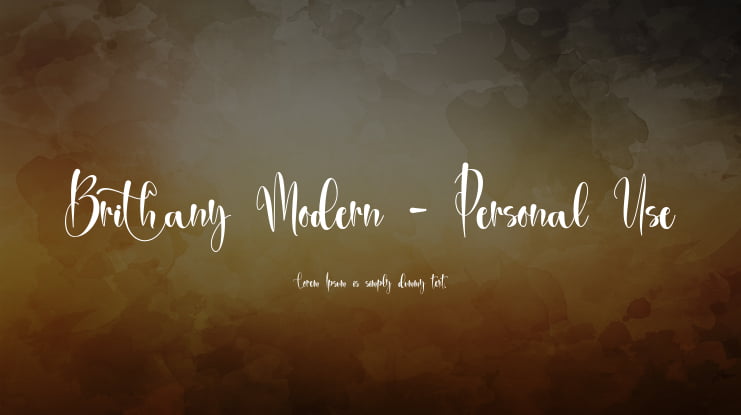 Brithany Modern - Personal Use Font
