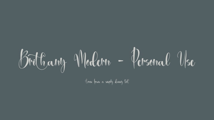 Brithany Modern - Personal Use Font