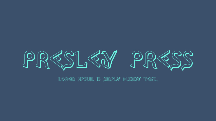 Presley Press Font Family