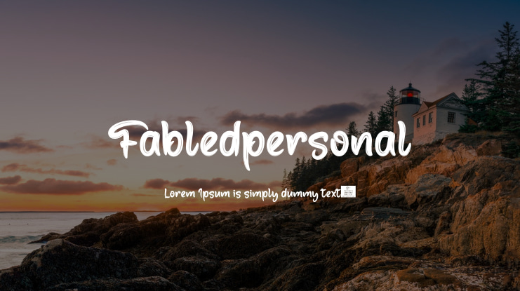 Fabledpersonal Font