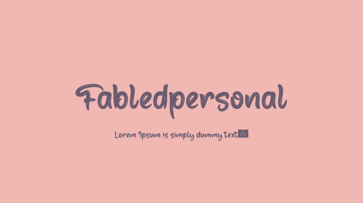Fabledpersonal Font