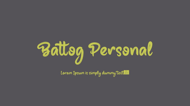 Battog Personal Font
