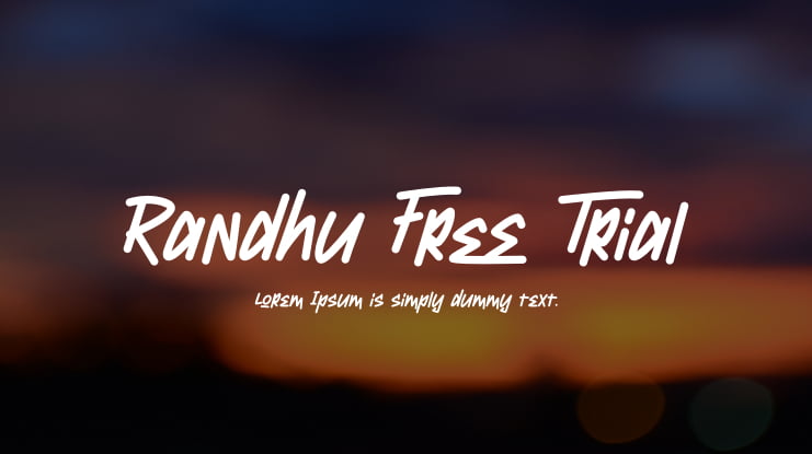 Randhu Free Trial Font