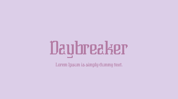 Daybreaker Font