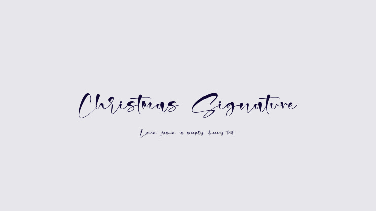 Christmas Signature Font