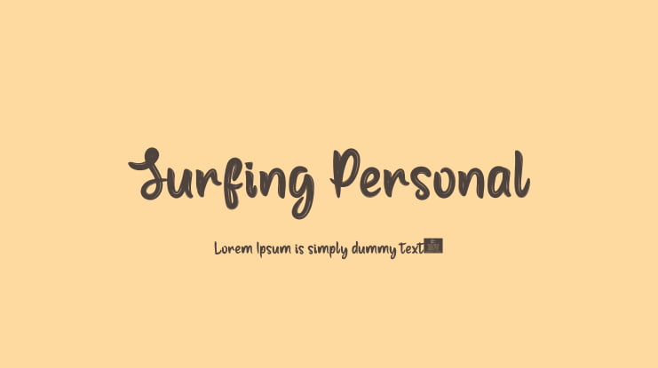 Surfing Personal Font