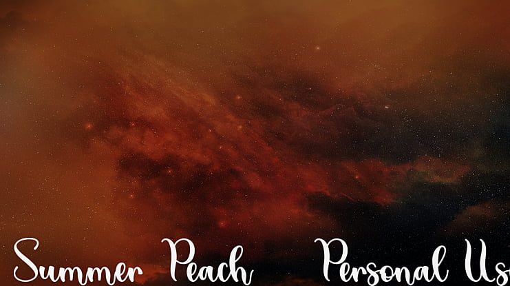 Summer Peach - Personal Use Font