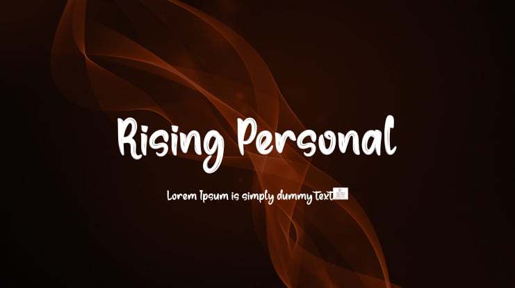 Rising Personal Font