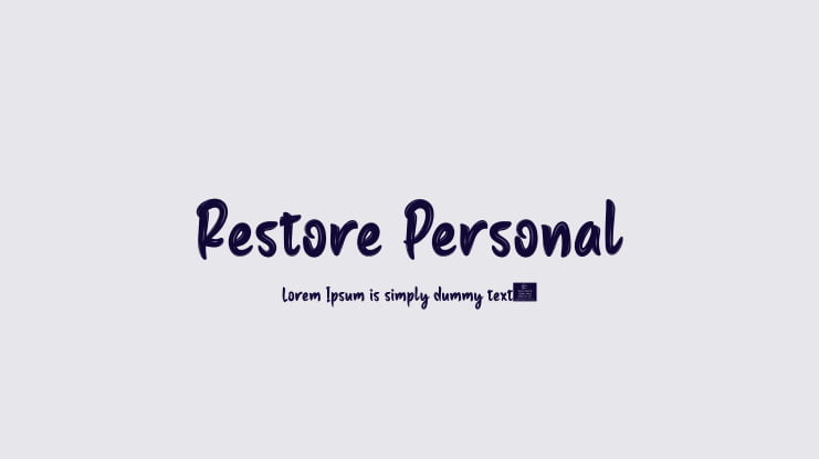 Restore Personal Font