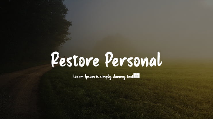 Restore Personal Font