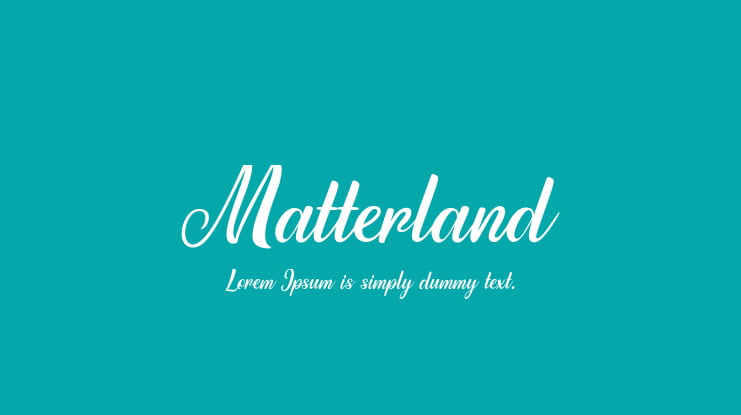 Matterland Font