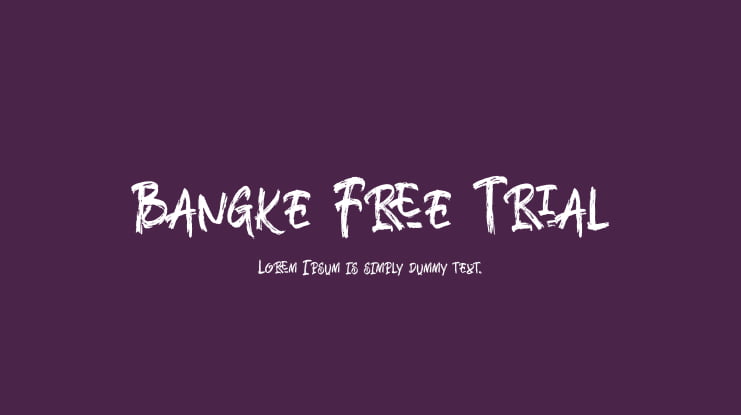 Bangke Free Trial Font