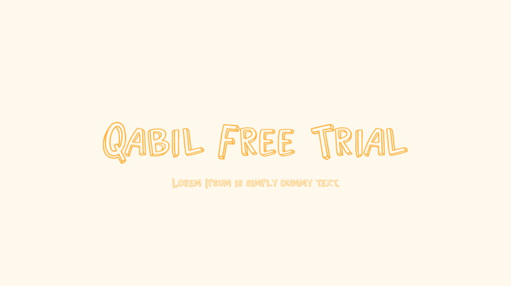 Qabil Free Trial Font