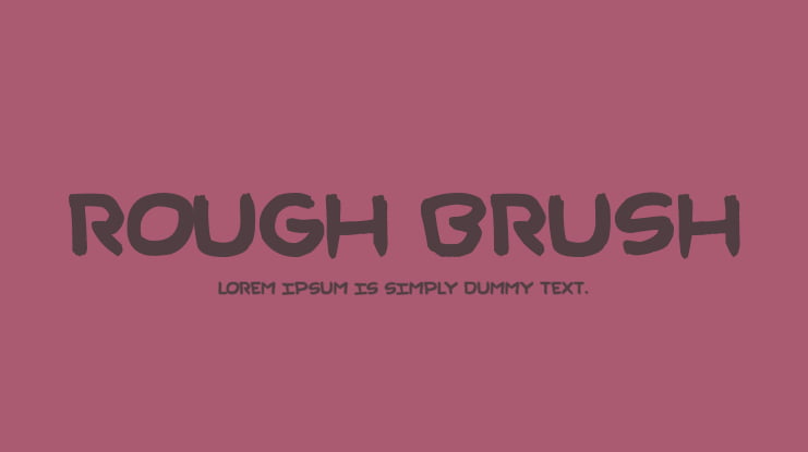 Rough Brush Font Family
