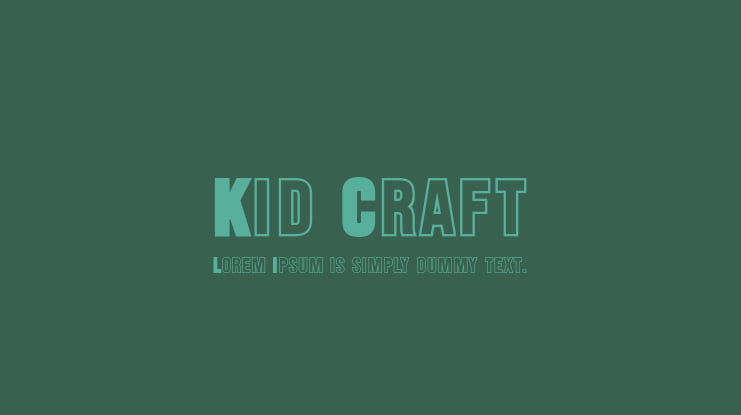 Kid Craft Font Family