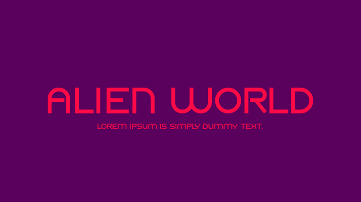 Alien World Font Family