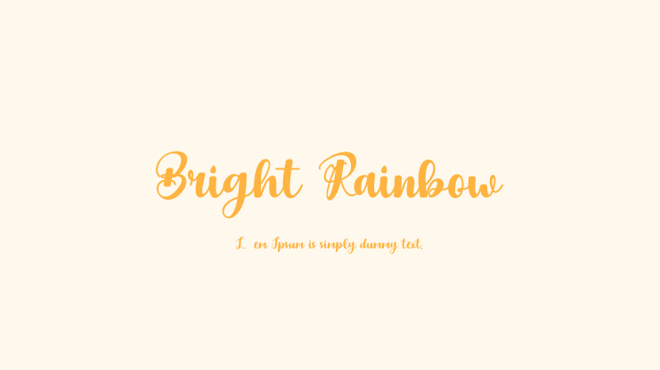 Bright Rainbow Font