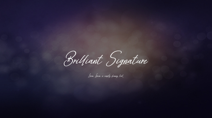 Brilliant Signature Font
