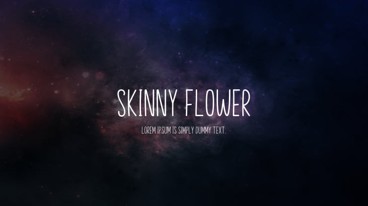Skinny Flower Font Family