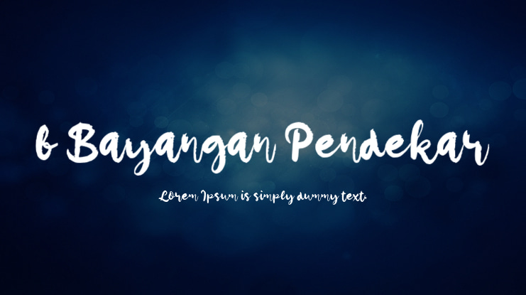b Bayangan Pendekar Font
