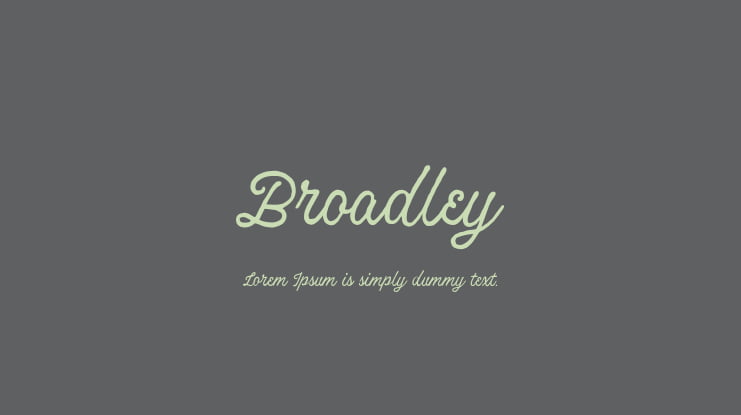 Broadley Font