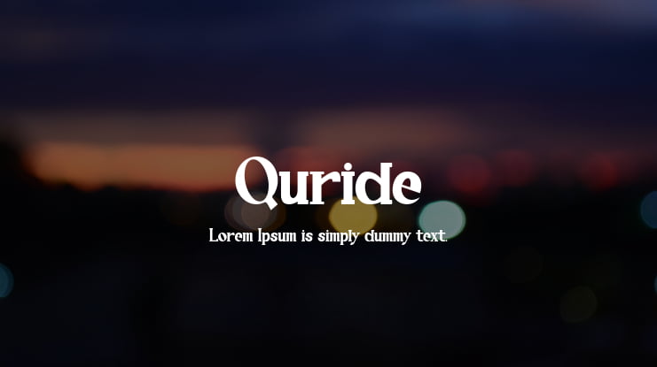 Quride Font