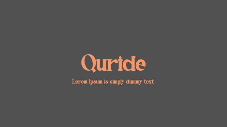 Quride Font