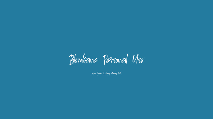 Blombanc Personal Use Font
