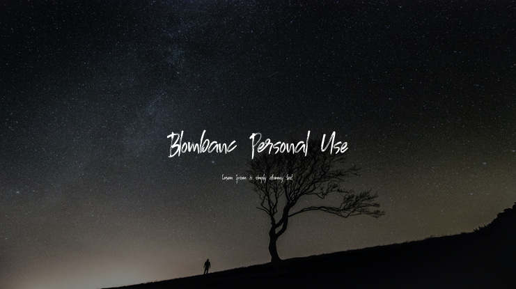 Blombanc Personal Use Font