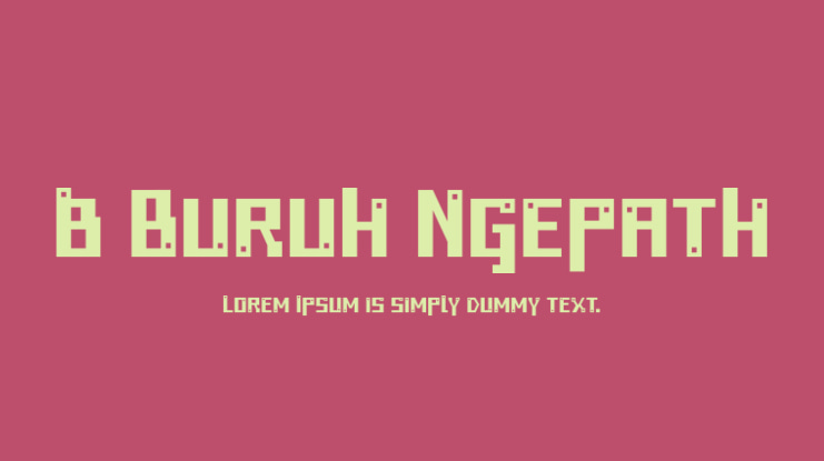 b Buruh Ngepath Font