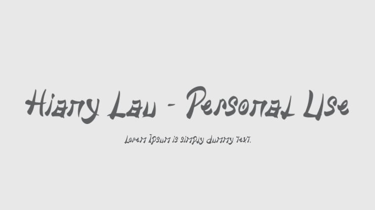 Hiany Lau - Personal Use Font