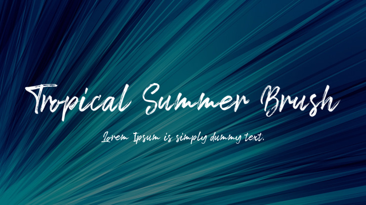 Tropical Summer Brush Font