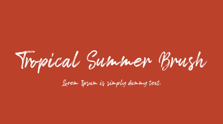 Tropical Summer Brush Font