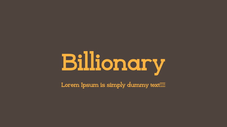 Billionary Font