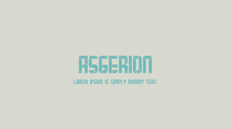 Asgerion Font Family