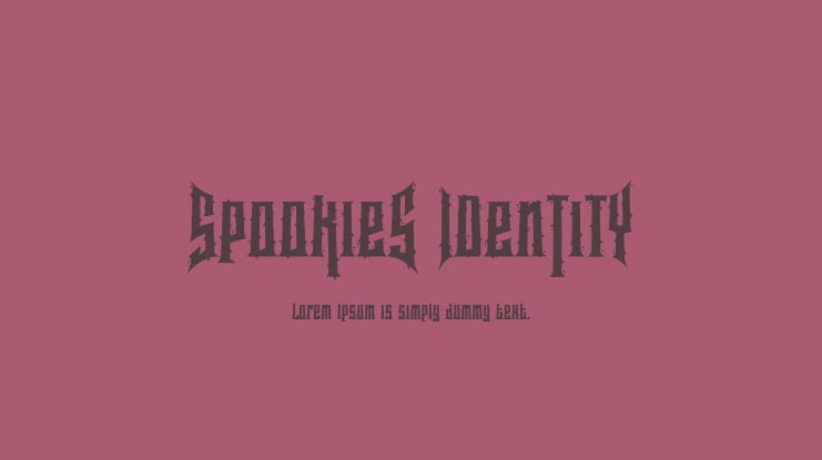 Spookies Identity Font