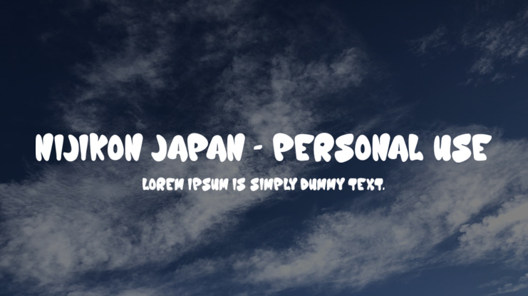 Nijikon japan - Personal use Font